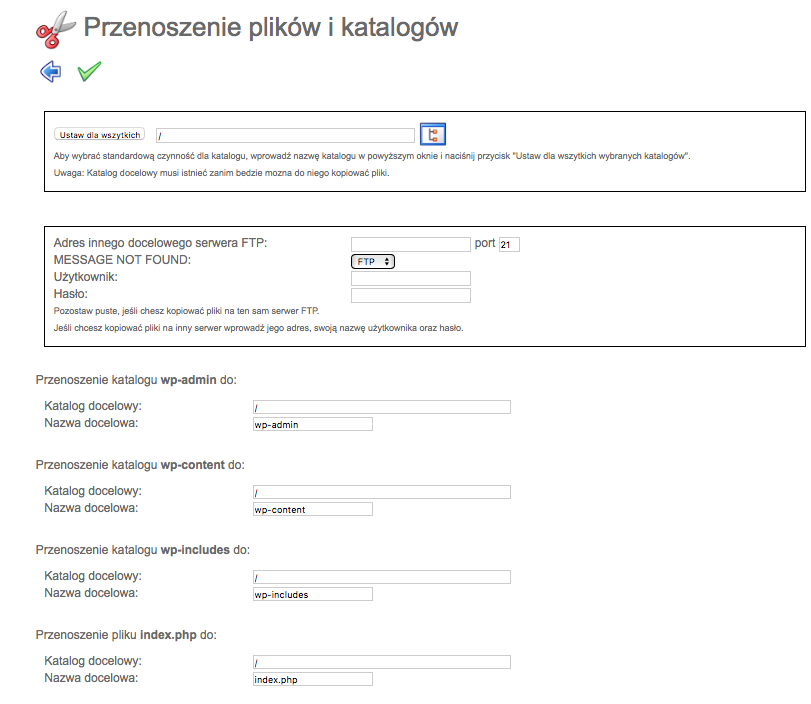 Przenoszenie plików